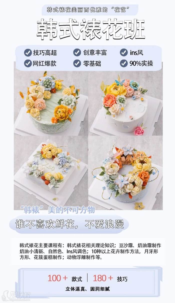 零基础到大师之路，最新裱花手法，自信绽放的华丽艺术